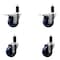 Service Caster 3.5'' Solid Poly Swivel 1-1/4'' Expanding Stem Caster Set 2 Total Lock Brakes, 4PK SCC-EXTTL20S3514-SPUS-2-S-2-114 - alternate 1